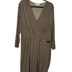 ✨VINTAGE LUX✨ MICHAEL by Michael Kors Printed Wrap Dress with Buckle Detail